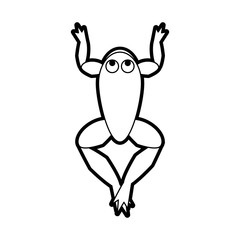 Toad cartoon of animal and nature theme Isolated design Vector illustration