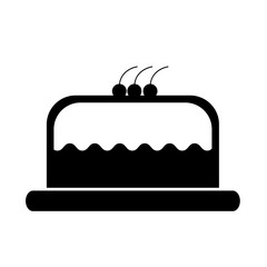 cake delicious berry bakery pastry tasty delicious vector illustration