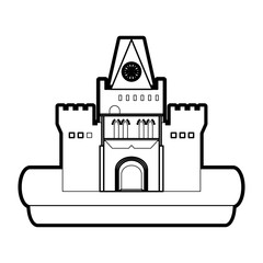 Castle of palace medieval and fairytale theme Isolated design Vector illustration