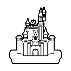 Castle of palace medieval and fairytale theme Isolated design Vector illustration