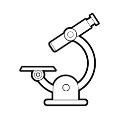 Microscope of science laboratory and chemistry theme Isolated design Vector illustration