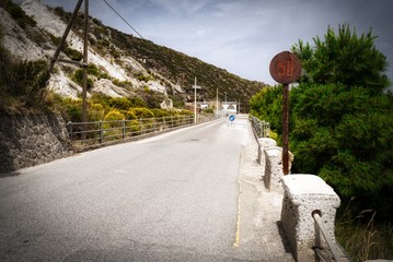 Old road leading through a mine