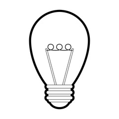 Obraz premium Light bulb icon Energy power and technology theme Isolated design Vector illustration