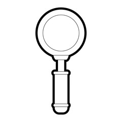 Lupe of  Tool search and magnifying glass theme Isolated design Vector illustration