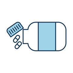 medicine bottle capsule healthcare symbol vector illustration