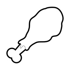 Chicken of fast food urban and menu theme Isolated design Vector illustration