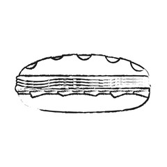 Sandwich of fast food urban and menu theme Isolated design Vector illustration