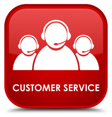 Customer service (team icon) special red square button
