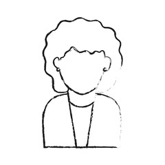 Avatar woman of girl female person people and human theme Isolated design Vector illustration