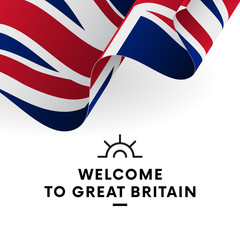 Welcome to Great Britain. Great Britain flag. Patriotic design. Vector illustration. © seinartdesign