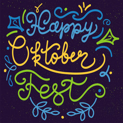 Happy Oktoberfest Lettering