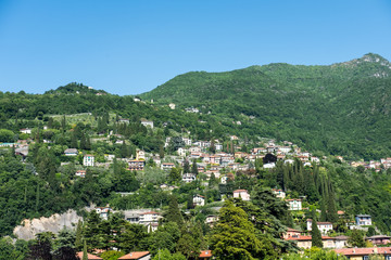 Fototapeta na wymiar Landscape view of Varenna town at Lake Como, Italy.