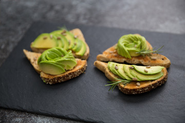 Avocado breakfast on toast