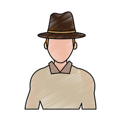 Man Male avatar person people and human theme Isolated design Vector illustration