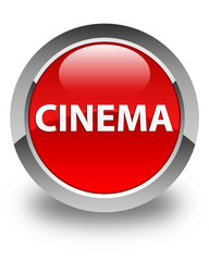 Cinema glossy red round button