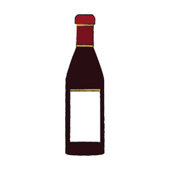 Alcohol bottle of drink beverage and restaurant theme Isolated design Vector illustration
