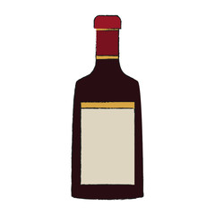 Alcohol bottle of drink beverage and restaurant theme Isolated design Vector illustration