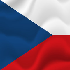 Czech Republic flag background. Vector illustration.