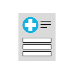 Obraz premium patient file icon medical report analysis diagnosis symbol vector illustration