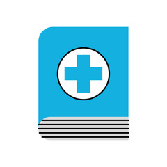 Obraz premium medical book science literature healthcare icon vector illustration