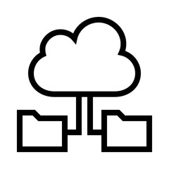   cloud with folders 
