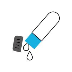 medical test tube with blood simple vector illustration