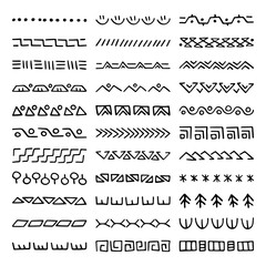 Obraz premium Set of Hand Drawn Vector Dividers