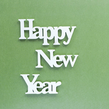 Gott nytt år text på grönt papper