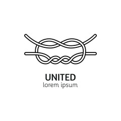 Modern line style sea knot logotype template