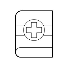 medical book science literature healthcare icon vector illustration
