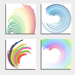 Set of four beautiful abstract backgrounds. Vector illustration.
