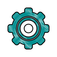 Gear machinery piece icon vector illustration graphic design