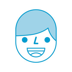 Obraz na płótnie Canvas happy boy face expression facial character vector illustration
