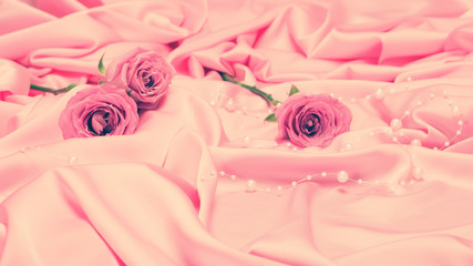 Gentle romantic background with rose flowers