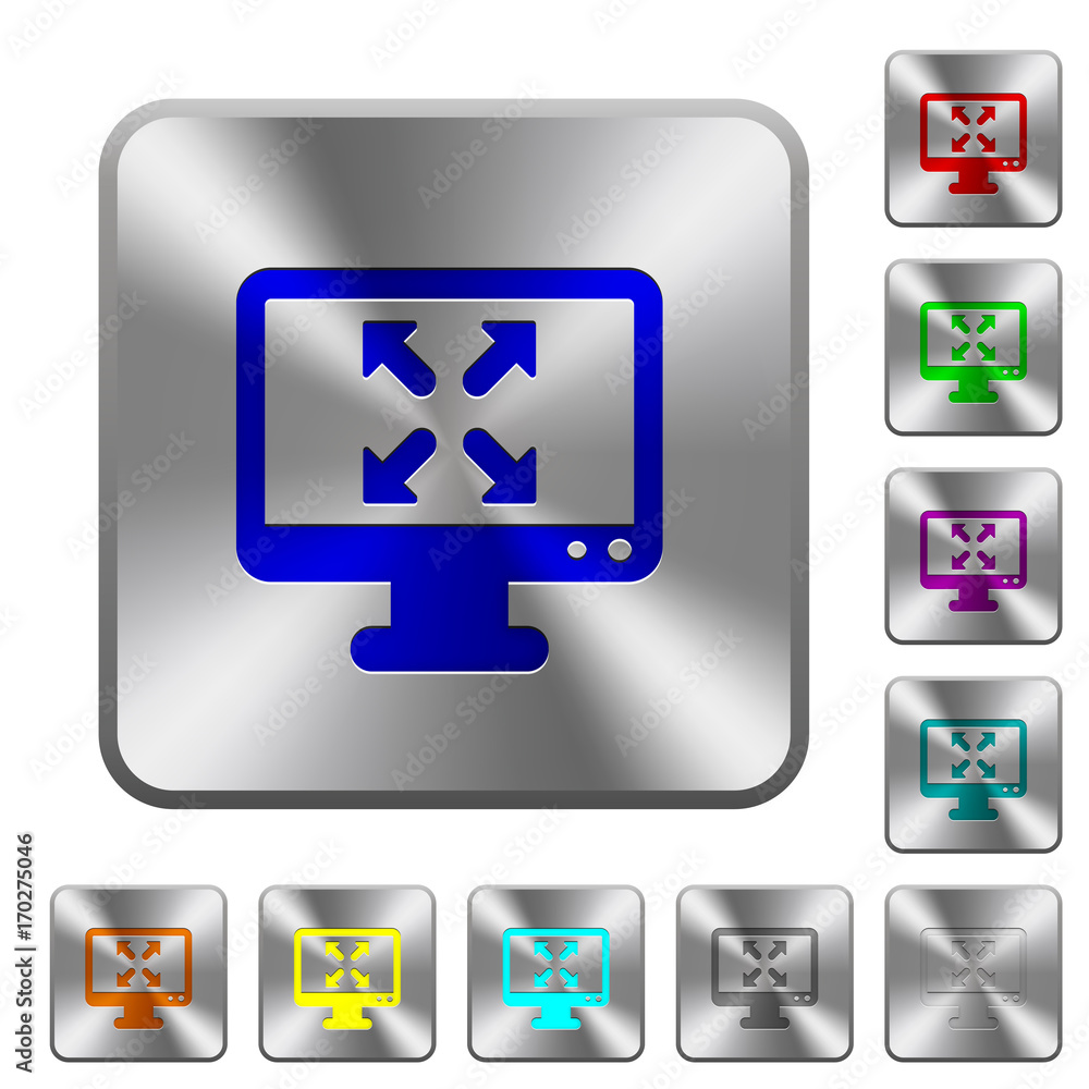 Poster change to fullscreen view rounded square steel buttons