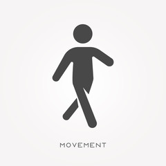 Silhouette icon movement