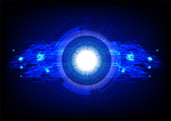 Blue abstract technology concept background, vector illustration