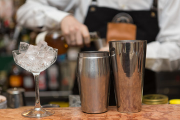 Bartender working