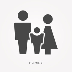 Silhouette icon family