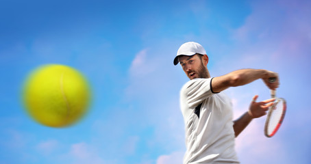 male tennis player in action