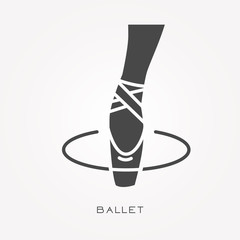 Silhouette icon ballet © ductru