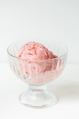 Homemade Vegan Banana and Strawberry Nice Cream