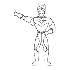 Superhero character cartoon icon vector illustration graphic design