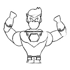 Superhero character cartoon icon vector illustration graphic design