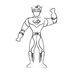 Superhero character cartoon icon vector illustration graphic design