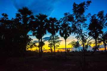 Sunset in Angkor Wat