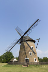 Fototapeta na wymiar Windmill in Opusztaszer