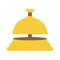 reception bell hotel related icon image vector illustration design 