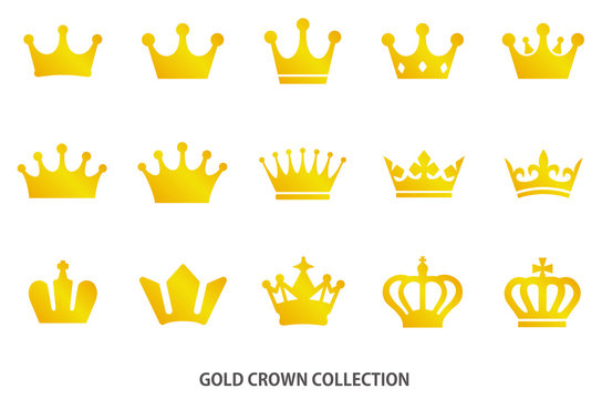 Gold crown icon [vector]