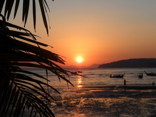 Coucher de soleil Thailande du sud